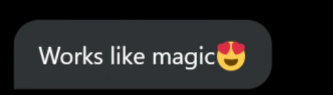 Member message: Works like magic